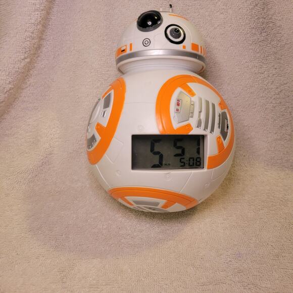 BulbBotz BB8 Star Wars Droid Lights & Sound Digital Alarm Clock 8in Works - Picture 2 of 9